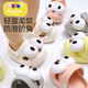 
G.DUCK KIDS little yellow duck new big-eyed children's slippers summer home furnishing infant anti-slip sandals indoor boy baby hole yellow 13 cm