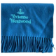 Vivienne Westwood Queen Mother Unisex Wool Embroidered Tassel Shawl Scarf 8050889629856 Blue