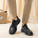 Red Dragonfly Leap Month Ceremony Father's Day Spring and Autumn Sports Leather Shoes Cowhide Casual Running Men's Shoes WTL24040 Black 40