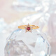 Meluxe 18K Gold Color Girl Ring Turmaline Ring Diamond Style Geburtstagsgeschenk für Frau [R15912] Turmaline 10 Punkte/13#