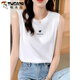 Specht Pure Cotton Suspender Weste für Frauen 2025 Sommer modische koreanische Version ärmellose weißer innerer runder Hals schlanker Körper 1476 Weiß [ärmellose Weste] empfohlen 88 Jin [Jin ist 0,5 kg]