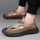 Changxiang Huili Sandalen Mesh hohl Männerschuhe für Frühlings- und Sommer Vielseitige Nicht-Schlupf-Beutel-Kopfschuhe atmungsable Sport und lässige Strandschuhe FH-Diamond S826 Brown 41