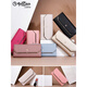 Jinlilai Wallet Damen Long Leder 2025 Neue Mode einfache dreifache Kupplung Kupplung Kupplung Kupplung Clutch Manschette [Pink Taro Farbe] [große Kapazität 9 Karten]