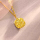 OeinOEIN gold sparkling small sugar cube necklace 999 pure gold sweet brushed pendant as a holiday gift for your girlfriend 0.8g small sugar cube necklace