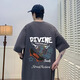 
Pei Shiyan's summer short-sleeved T-shirt for boys, junior and senior high school students, handsome cotton half-sleeved 12-16-year-old teenagers, big children, men's clothing trend 3899 black thin model M 90-110Jin [Jin equals 0.5 kg]
