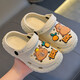 Kapibala Summer Sandals para zapatillas para niños, sin deslizamiento, transpirable, cabeza, padre, child, pisoteo, niños, niñas, zapatos de agujero para niños, caqui (versión mejorada de material ecológico) 12 talla 34/35 (longitud del zapato 22 cm adecuado para el pie 21