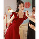 Xuantuya Engagement -Kleidung für Frauen kann normalerweise Sommer -Toast -Kleidung für Brautkleider für Brautkleider für Frauen tragen. Tägliche Routine Red 6996 s [80-92Jin [Jin ist 0,5 kg]