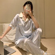 Pajama de seda de hielo modal para mujeres en el verano delgada delgada de seda de seda de seda fría de altura corta Estilo Ins Ropa para el hogar de seda de seda de alto valor FY-3937 [pantalones cortos de manga corta] L [recomendado 100-120 Jin [Jin equivale a 0.5 kg]]