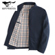 
Seven Wolves official flagship summer 100 pure cotton business middle-aged and elderly dad autumn jacket men's lapel jacket spring casual K2122 khaki M 17060Jin[Jin equals 0.5 kg] to 90Jin[Jin equals 0.5 kg]