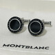 Montblanc (Montblanc) Spot Business French Men's Black Agate Formal Cuffers Officiel authentique produit rotatif rotatif noir Agate Nouveau emballage