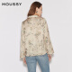Moussy 2024 Spring New Chinese Style Lazy Satin Long Sleeve Shirt Women's C10GAW30-1390 071 Light Beige Single Size