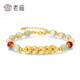Old Temple Sterling Silber Hetian Jade fünf Kaiser Geld Transport Armband S925 Silber Quaste Design Fashion Given an Freundin [die Lieferung am nächsten Tag] Fünf Kaiser Money Bracelet