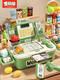 Liangxue Pancience Store Internet Celebrity Supermarket Register Registre pour enfants jouant à la maison House Girls Kitchen Simulation Cart Chariot Men de caisse haut de gamme Enregistre de caisse de 64 pièces peut être actualisé