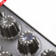 Yuhua Keluli Schimmelaktivitätsmodell Lernküchenmodell schwarz 12/6 Tasse Nicht-Stick Kuchen Angel Bell 6 Tasse Keluli Schimmel pp9893