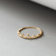 OEMG Korea pure 14K gold ring versatile light luxury niche design simple sweet style twist pole K gold crown ring spot ring size 6