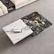 Pupan Italien minimaliste rock rock table basse Luxury Luxury Modern Simple salon marbre Petit appartement carré haut et basse combinaison 80 * 80 * 45 petite table basse +12 0 * 120 * 3519 Décoration entière