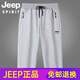 JEEP SPIRIT高档夏季棉质短裤男士薄款运动七分裤宽松大码休闲五分中裤子 6174黑色 直筒 七分裤 M 建议90-115斤