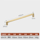 
XMSJ custom manufacturer direct sales brushed gold brass handle double hole wardrobe cabinet door drawer cabinet copper handle copper mh6624-128 hole