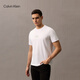 Calvin Kleinjeans25 Spring and Summer Men's Simple LETTER CASCOST CK Coton Pure Colon Round TricoT T-shirt à manches courtes 4RB835G YAA-MOONlight White M