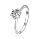 AVHE white 18k gold diamond ring laboratory-certified cultured diamond ring 1 carat six-claw wedding gift Chinese Valentine's Day customized platinum-1 carat cultured diamond D/VVS/3EX-IGI