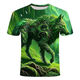 Neue High-End-trendige T-Shirts für Herren und Frauen koreanische und japanische Tierwolfsserie 3D-gedruckte Hemden modisch, vielseitig und gutaussehend, TXC6227 XS70-80jin [Jin gleich 0,5 kg] Universal Code
