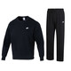 Nike (Nike) Sportanzug Herren 25 Herbst neue Mode Casual Sweatshirt Pullover Loose Casual Hosen Straighthose Männer Fn3889/010+HQ4423/010 m/170 [Empfohlenes Gewicht 110/130Jin [Jin gleich 0,5 kg]]