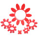 JPHZNB Plum Blossom Couplage Tampon amortissant Octogonal Absorbant PAD POLYURÉTHAN PLUMSOM PAD RED GR-3880 * 38 * 18 Huit pétenus