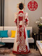 卡悠莱（KAYOULAI）中式婚纱凤冠霞帔秀禾服婚服新娘结婚改良汉服大码嫁衣婚礼出阁女 黑金奢华 S 均码