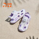 ANTA Children's Sandals Girls' Shoes Kids 2026 Summer New Arrival Knob Buckle Outdoor Baotou Anti-collision Jellyfish Beach Shoes ANTA White/Pearl Pink/Silver-1 31