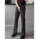 
7 best products casual pants for men summer thin scimitar loose draping large size micro-flare suit pants straight ice silk pants men SBXS-C911 black XL (without belt)