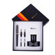 Pimio [nuevo producto] Picasso T719 Fountain Pen Business Office Regalo de cumpleaños para el inicio de la escuela para hombres y mujeres Pac sobre la caligrafía especial de la caligrafía Pen para la caja de regalo de los maestros Grabado Gold White Gold Clip 0.38 mm+0.5 mm Consejo doble (con bolsa de tinta) Estándar oficial)