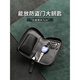 ACROSS light luxury brand sheepskin key bag for men's genuine leather large capacity key storage bag for women's car lock key bag sheepskin braided zipper key bag - black