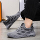 Zhedun 45464748 Extra große Größe Herrenschuhe Frühling und Sommer Neues atmungsaktives Mesh-Schuhe Herren Feijie Running Casual Sports Schuhe FH-9925 Gray 40