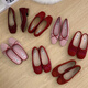 S.Sofea Red French Bow Flat Sole chaussures simples pour les chaussures de ballet à semelle douce d'été pour femmes J683-11 Suede plate Sole est plus petite en taille rouge 39