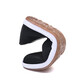 Viejos zapatos de tela de Beijing cómodos y transpirables zapatos de hombres suaves para hombres casuales livianos y versátiles auténticos telas hechas a mano pura noche oscura d-2 42 (260 mm) [simple y generoso]