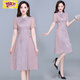 Chuzhi 2025 Neuer verbesserter Cheongsam neuer Sommeranzug für Frauen Retro Temperament Mutter Chinesisch Slim Shortus Pink 671 3xl Empfohlen 125-138jin [Jin ist 0,5 kg]