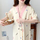 
Cao Jing family pregnant women pajamas in summer short-sleeved skirts for delivery with breast pads confinement clothes in hospitals can wear large-size breastfeeding skirts outside QSY16813 short-sleeved skirts 3XL size recommended weight 148-180 Jin [Jin equals 0.5 kg]