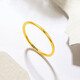 Lingmeng Gold Three Lives Three Worlds Plain Ring 9999 Pure Gold Ring Men's and Women's Couple Ring Gold-plated Aperture Tail Ring Smooth Ring No. 14 1g
