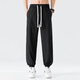 
ROMON casual pants for men in summer cool breathable legs trousers for men mesh versatile sports pants ZH983 black XL