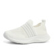 Chaussures en maille pour enfants Summer Breathable Hollow Single Net pour hommes et filles Chaussures de sport pour le printemps et l'automne Maisses de course pour enfants moyens pour les enfants Couverture 677 White [Single Net Hollow Summer Style] 34 [Longueur intérieure 22,0 cm]