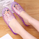 Yunyouli (yunyouli) summer women's crystal sandals comfortable flat heel PVC slippers 1478 brown 36