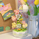 LEGO kompatible Internet -Promi -Bausteine ​​Blumenkolben Bouquet Rosenversammlung Spielzeug chinesischer Valentinstag Teacher's Day Geschenk 7372 Blumenbox kann gezogen werden - Rose Secret Worte