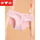 Yalu Pure Lace Lady Atavo Cotton Pure Algody Contads Sexy Hollow Hollow Breathable Girls Shorts 2025 Nuevo paquete de estilo 6628 Powder + 6628 Powder + 9056 Powder + 905 6 Pieces One Size 80-120Jin [Jin iguala 0.5 kg]