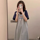 COLORFUL GEMS春夏季显瘦睡裙宽松短袖韩版家居长裙 1105#灰色表情包裙 均码
