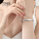 TTMIX pt950 platinum bracelet for women, crushed ice, sparkling platinum concubine bracelet, semi-solid bracelet, platinum 7.7-7.9g, inner diameter 52mm, width 3.2mm