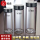 希诺经典爆款水杯单层加厚防爆花茶杯玻璃杯6015/6016/6017 6017L+杯 带滤网新品6195本色-400ML带PU套