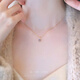 Qianjun's 24th new style gentle and smart quadrilateral sapphire necklace light luxury niche high-end jewelry tanzanite (spot)