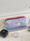 Cross-border milk blue love cosmetic bag 2025 new high-looking ins storage bag portable large capacity toiletry bag milk blue love-cosmetic bag
