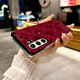 三星（SAMSUNG）【原装品质】三星 Z Fold6手机壳W25新款Fold5折叠屏Fold4W24保护 中轴黑边皮纹P691黑色波点 三星Galaxy Z Fold 6