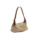 
New spring and summer women's shoulder bag handbag versatile and fashionable fashionable casual simple retro woven bag camel color (delivered two shoulder straps